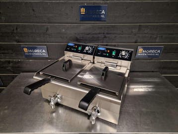 Friteuse | Maxima | met tapkraan | 2x10 L | 230V | horeca, Nieuw in verpakking, Ovens, Microgolfovens en Steamers