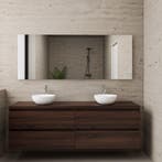 ACTIE BWS Badmeubel | Paris | Sonoma Choco | 160 cm | met, Doe-het-zelf en Bouw, Sanitair, Ophalen of Verzenden, Nieuw, Bad