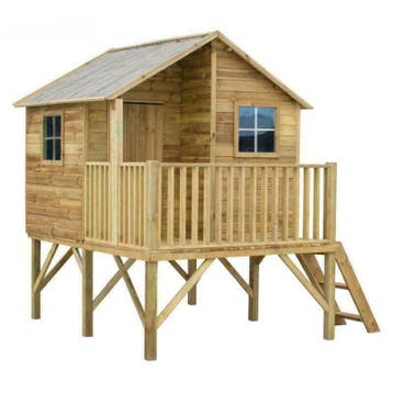 Houten speelhuisje Giraf | Met glijbaan mogelijk |, Ophalen of Verzenden, Nieuw