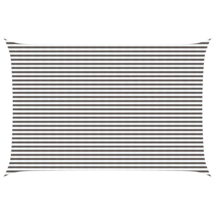 vidaXL Zonneschaduwzeil Lichtgrijs en wit 4 x 7 m HDPE, Jardin & Terrasse, Parasols, Envoi