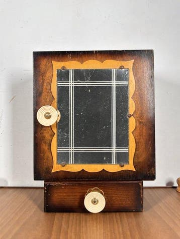 Armoire - Armoire à pharmacie vintage en bois avec miroir