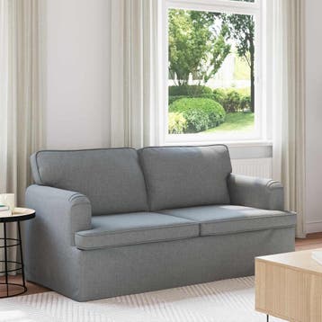 vidaXL bank / zetel Lichtgrijs 162 x 80 x 85 cm Stof, Verzenden, Nieuw