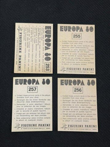 1980 Panini Europa 80 Team Sverige Sticker - Light Played