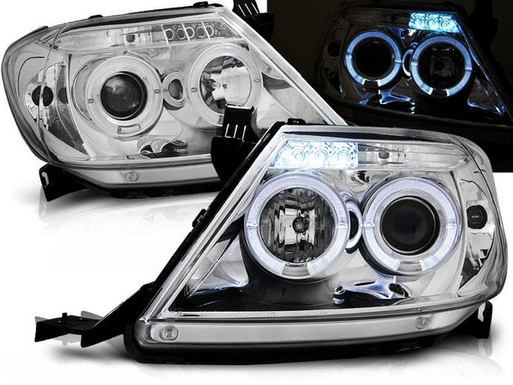 Koplampen Angel Eyes | Toyota Hilux 2005-2011 | chroom, Auto-onderdelen, Verlichting, Nieuw, Toyota, Verzenden