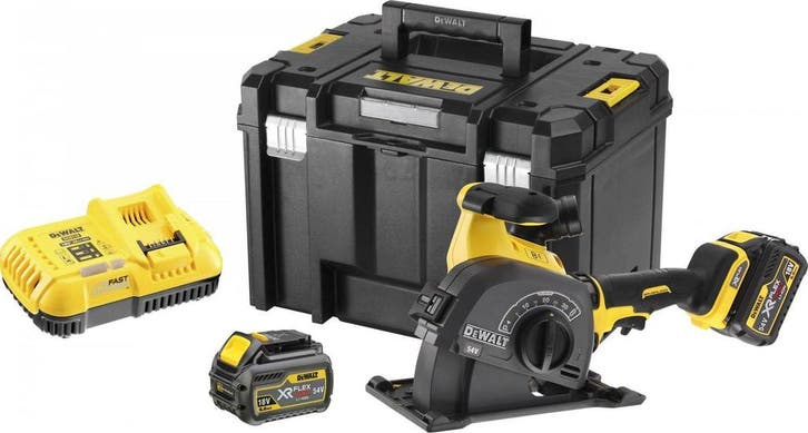DeWalt DCG200T2 Sleuvenfrees 125mm – 54V – 2x 6.0A, Bricolage & Construction, Outillage | Foreuses, Envoi