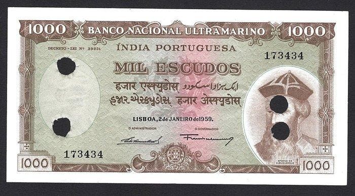 Timor, Portugees-India. - 9 banknotes - various dates, Timbres & Monnaies, Billets de banque | Europe | Billets non-euro