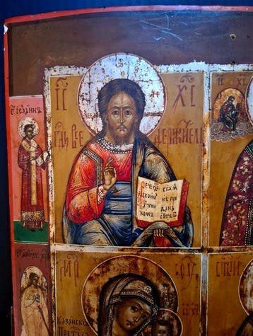 Icoon - Moeder Gods, Christus Pantokrator, Moeder Gods van