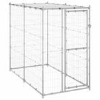vidaXL Hondenkennel buiten met dak 110x220x180 cm, Verzenden
