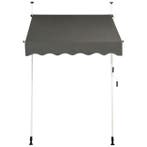 2dekans | Coast Uittrekbaar Zonnescherm Grijs – 150 x 120 cm, Tuin en Terras, Ophalen of Verzenden, Nieuw