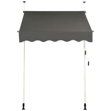 2dekans | Coast Uittrekbaar Zonnescherm Grijs – 150 x 120 cm, Tuin en Terras, Ophalen of Verzenden, Nieuw