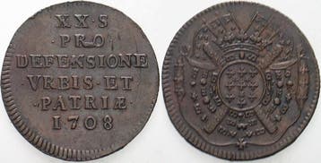 20 Sols 1708 Frankreich Ludwig Xiv 1643-1715, Verzenden, België