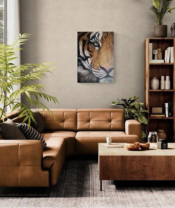 Donatella Ramazzotti - Tiger, Antiquités & Art, Art | Peinture | Moderne