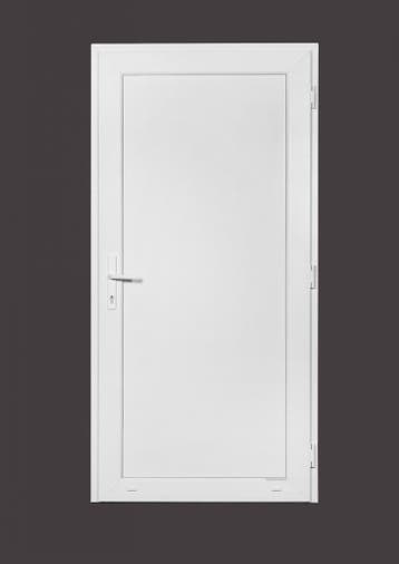 PVC Deur vol paneel basic b98xh200 cm wit L, Ophalen of Verzenden, Buitendeur