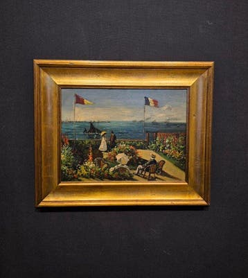 Franse school (XX) - Da Claude Monet, la terrazza di