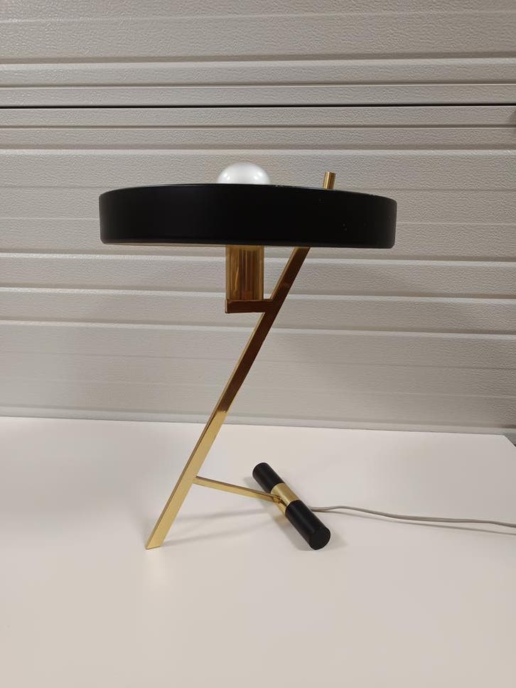 Philips Diplomat lamp Louis Kalff Model-Z, Huis en Inrichting, Lampen | Tafellampen, Gebruikt, Metaal, Minder dan 50 cm, Ophalen of Verzenden