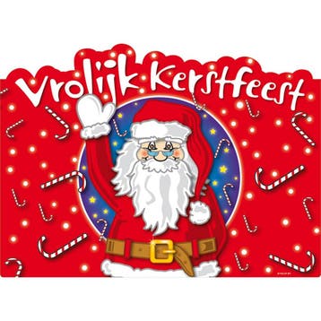 Kerstman Deurbord 48cm, Verzenden, Nieuw