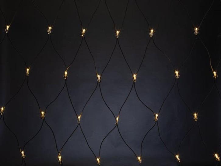 2dekans | Vellight SUBRA lichtnet 2x2 m, warmwit,, Tuin en Terras, Buitenverlichting, Ophalen of Verzenden