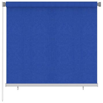 vidaXL Rolgordijn voor buiten 165(B)x140(H) cm HDPE blauw, Verzenden, Nieuw