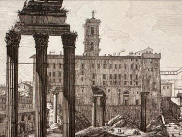 Luigi Rossini (1790-1857) - Veduta delle tre Colonne di