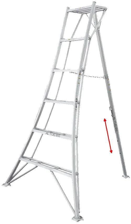 Vultur tripod ladder 180 cm met 1 poot verstelbaar, Doe-het-zelf en Bouw, Ladders en Trappen, Ladder, Nieuw, Minder dan 2 meter