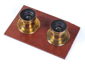 A. Gorde Stereo lensbord Messing lens, Nieuw