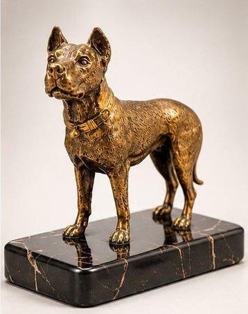 sculptuur, American Staffordshire Terrier (Amstaff) - 14 cm