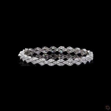 Armband - 14 karaat Witgoud - 8.90ct. tw. Diamant