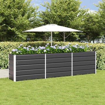 vidaXL Plantenbak Antraciet 290 x 50 x 75 cm Gegevens staal, Verzenden