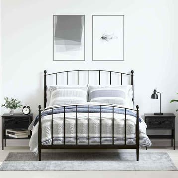 vidaXL Nachtkastje met lade 2 pcs Zwart eiken 40 x 42 x 45, Verzenden, Nieuw