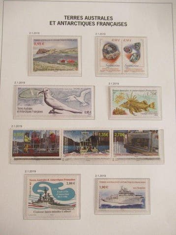 TAAF 2019 - Collection de timbres paraissant complète dans, Gestempeld