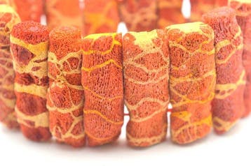 Corail - Bracelet au motif magnifique en corail rouge, Verzamelen