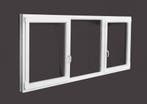PVC draaikiep-vast-draaikiep b300xh130 cm Wit, Gevelraam of Ruit, Nieuw, Dubbelglas, 160 cm of meer