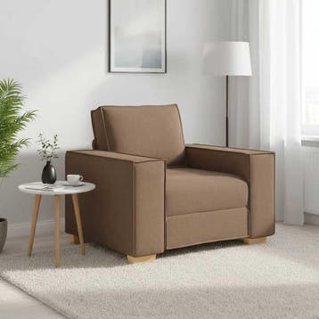 vidaXL Sofa Stoel Bruin 100x78x84 cm Stof, Huis en Inrichting, Verzenden, Nieuw