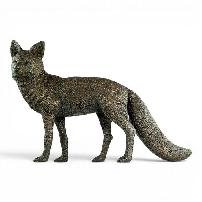 sculptuur, Standing Fox - 54 cm - 38 cm - Brons, Antiek en Kunst, Curiosa en Brocante