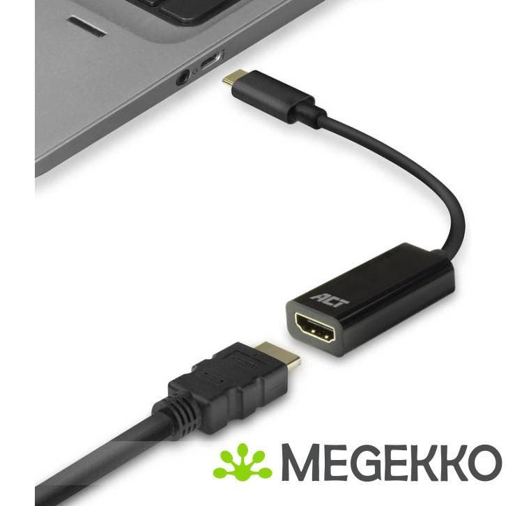 ACT USB-C naar HDMI female adapter 4K @ 30Hz, Computers en Software, Overige Computers en Software, Nieuw, Verzenden