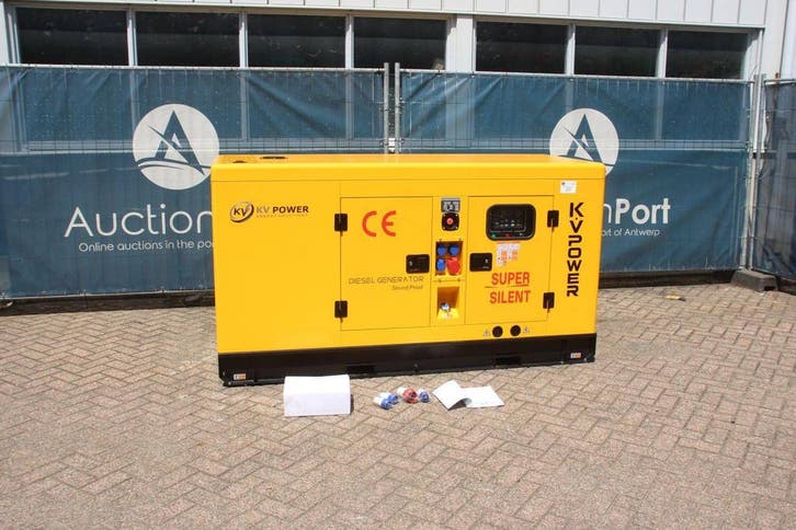 Veiling: Generator KV Power Ricardo GFS Diesel 77kVA 2026 Ni, Articles professionnels, Machines & Construction | Générateurs, Enlèvement