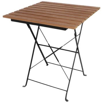 Inklapbare Tafel | Kunststof/Staal | Houtlook Blad | Zwart, Verzenden, Nieuw in verpakking