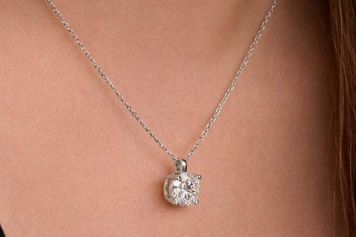 Halsketting - 14 karaat Witgoud - 2.02ct. tw. Diamant, Bijoux, Sacs & Beauté, Colliers