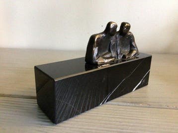 Corry Ammerlaan - Sculpture, “ De Dialoog “ - 6 cm - bronze