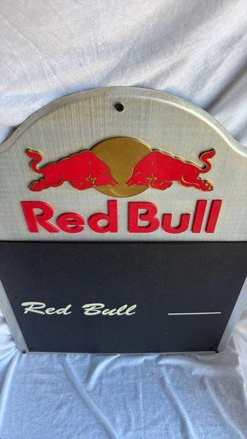 Red Bull – vintage reclamebord / krijtbord – metalen