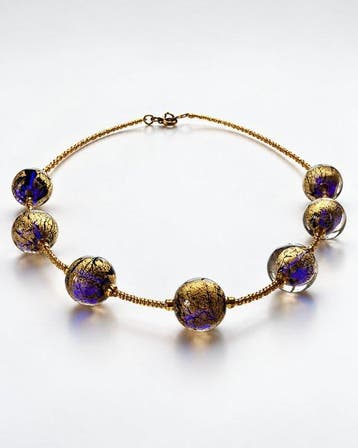 24 karaat - Murano-glas, Geel goud - Halsketting - verzonken