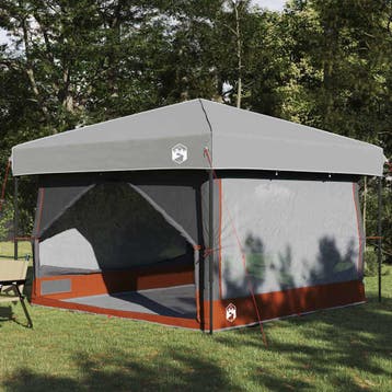 vidaXL Binnen Tent 7-Persoons 7-persoons Grijs en Oranje, Verzenden