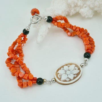 Koraal - Zilver - Armband - CORALLO MEDITERRANEO
