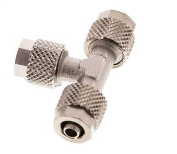 6x4 Vernikkeld Messing T-Opsteekkoppeling [2 Stuks], Verzenden