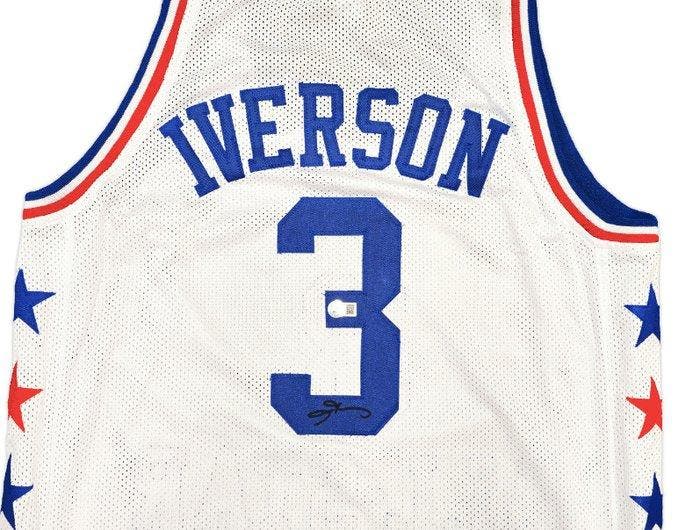 NBA - Allen Iverson - Autograph - Witte aangepaste, Collections, Collections Autre