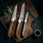 Hand-Forged with Old Steel, Japanese Pro Style Chef Knives.
