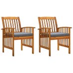 Acaciahouten Tuinstoelen 2x met Kussens | Retour Deal 46%..., Tuin en Terras, Verzenden, Nieuw, Hout