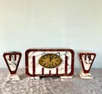 Pendule de cheminée (3) - Marbre, Laiton - 1920-1930