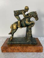 Decoratief ornament - Frankrijk - Springend Paard m/ Ruiter, Antiek en Kunst