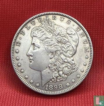Verenigde Staten 1 dollar 1898 (zonder letter), Postzegels en Munten, Munten | Amerika, Verzenden, Losse munt, Goud
